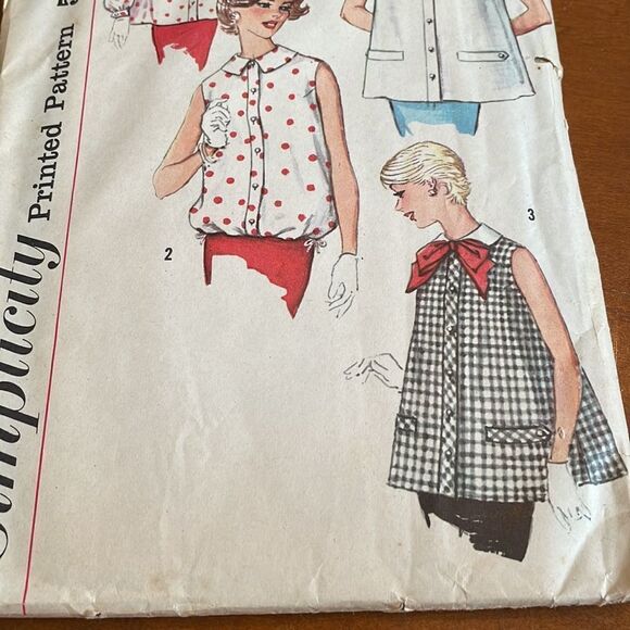 Vtg 1958 Simplicity maternity tops sewing pattern - Picture 3 of 5